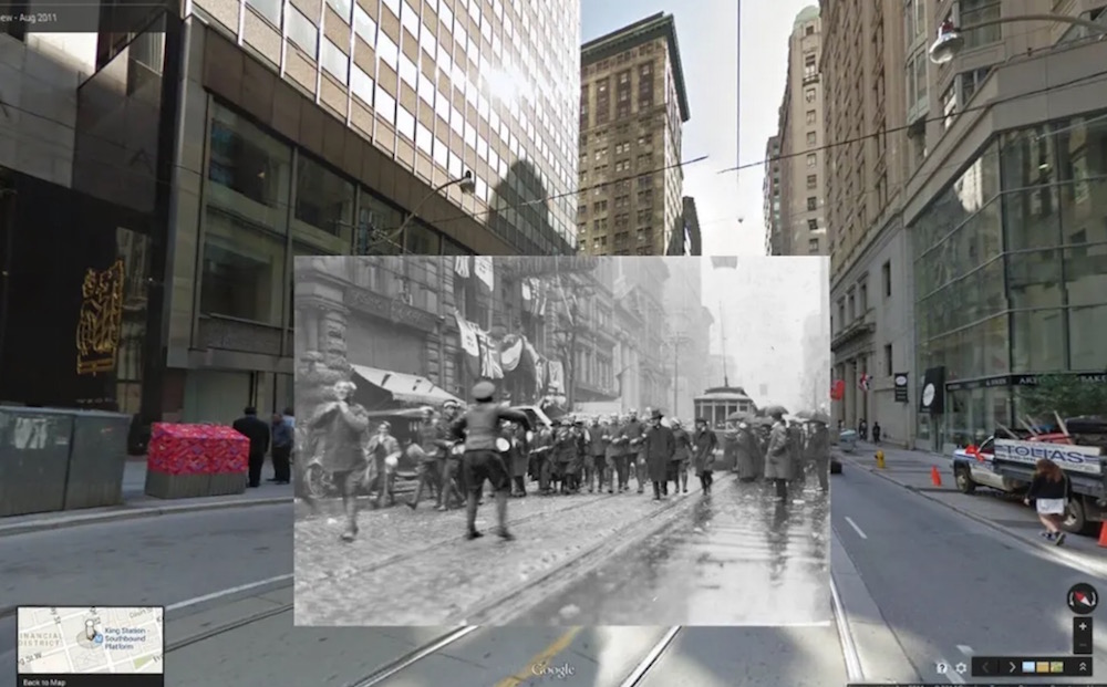 1918: Armistice Day in King Street West, Toronto